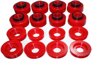 Ford F-550 Super Duty Crew Cab Body Mount Set - Energy Suspension - HYPER-Flex™ Polyurethane - Red - `08-`16